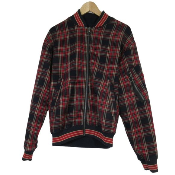 Zara 90s ska punk style tartan plaid bomber jacket - Picture 5 of 12
